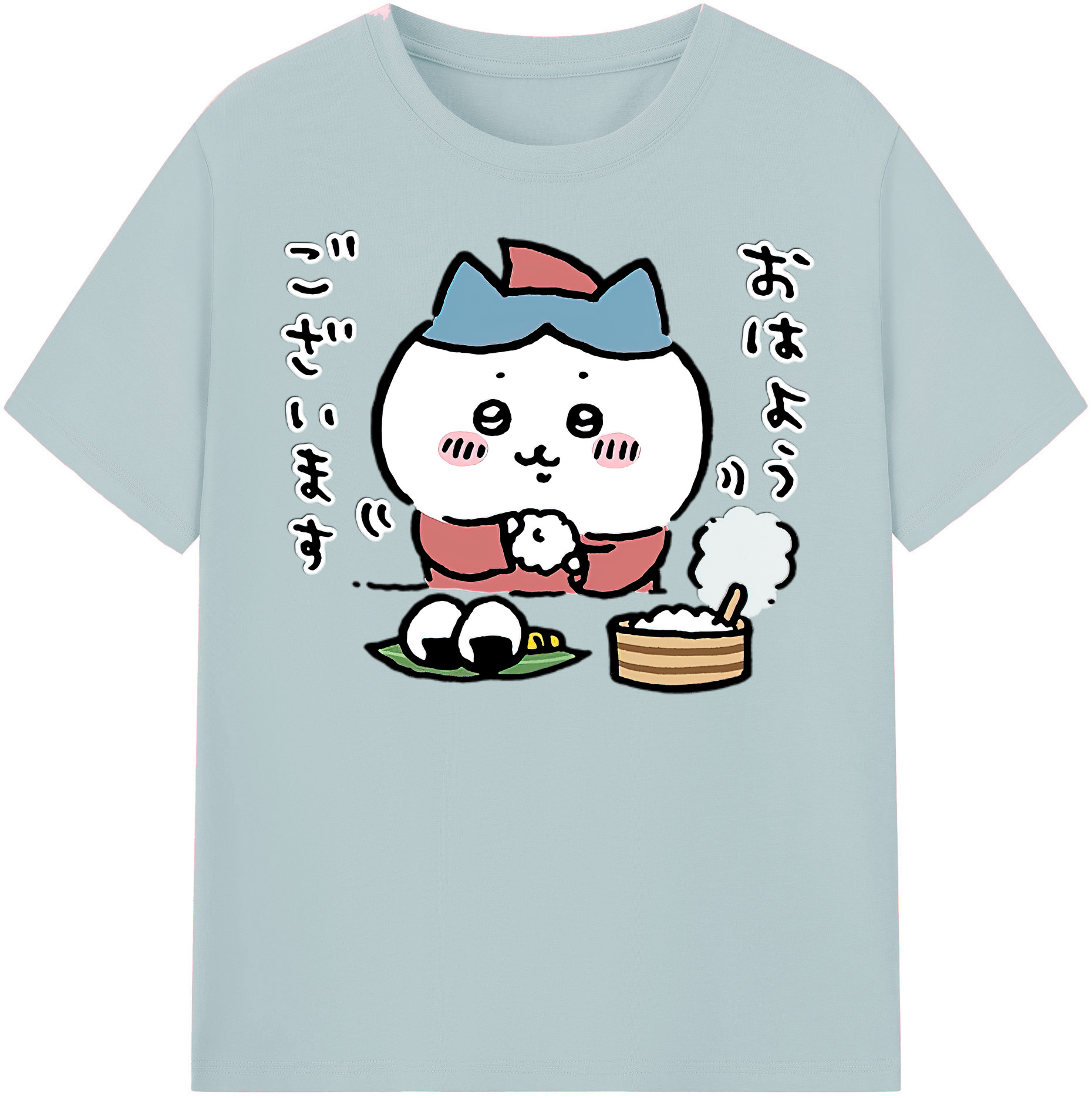 （画像用） ちいかわ ハチワレ Chii-kawa hachiware 綿100％半袖Tシャツ（フロントプリント）